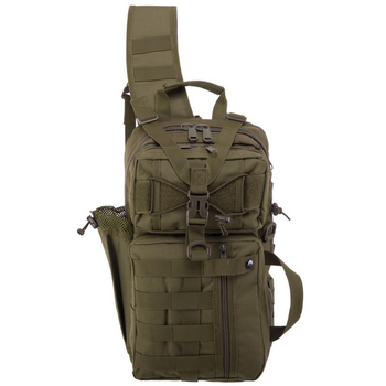 Рюкзак тактический (Сумка-слинг) с одной лямкой SILVER KNIGHT YQS-005 (нейлон размер 43х24х11см Оливковый