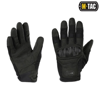 Тактичні рукавички із вбудованим захистом M-Tac Assault Tactical Mk.6 Black (Чорні) Розмір L