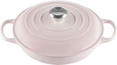 Чавунна жаровня з кришкою Le Creuset Gourmet Professional Pot Round Рожева 26 см (21180267774430)