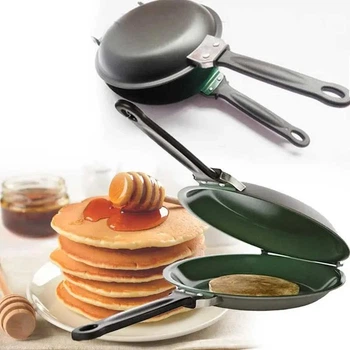 Двухсторонняя сковорода Pancake Maker для приготовления блинов и панкейков Зеленый