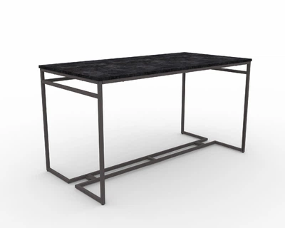 Стіл комп'ютерний-письмовий Стерх лофт з металевою опорою Т2.2 1800х700х750 мм Бетон темний/Чорний