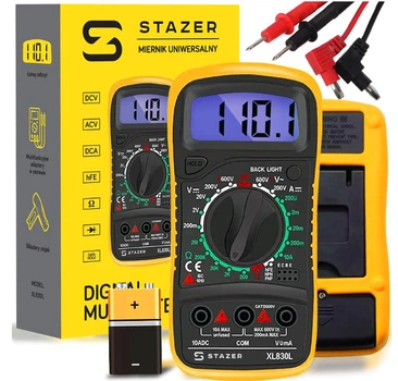 Ручной мультиметр Stazer XL830L С ЖК-дисплеем портативный ручной измеритель напряжения и тока AI