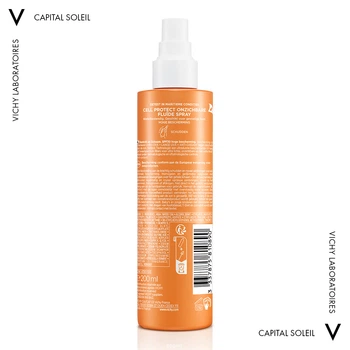 Сонцезахисний водостійкий спрей-флюїд Vichy Capital Soleil для тіла SPF30 200 мл (3337875810890)