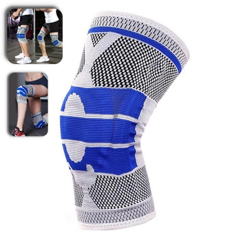 Динамический бандаж на колено, 3D фиксатор коленного сустава, наколенник с силиконовой пружинной вставкой для колена, коленный ортез
