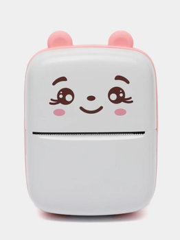 Портативный, карманный детский принтер с термопечатью Mini Printer розовый