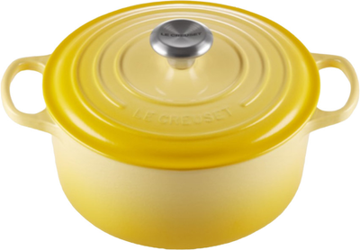 Чавунна жаровня з кришкою Le Creuset Signature Roaster Round Yellow Gelb 24 см (21177244032430)