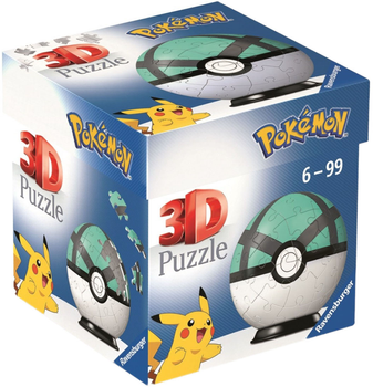 Puzzle 3D Ravensburger Pokemon Net Ball 55 elementów (4005556115815)