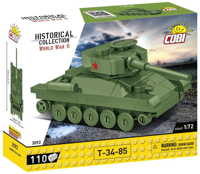 Конструктор Cobi Історична колекція Світова війна 2 Т-34-85 110 елементів (5902251030926)