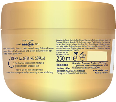 Krem do ciała NIVEA Cocoa Butter Body Cream z masłem kakaowym 250 ml (42439103/42283607)