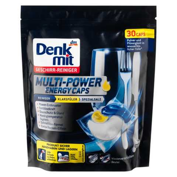 Капсули для посудомийних машин Denkmit Spülmaschinen-Caps Multi-Power Energy Box 4уп*30 шт