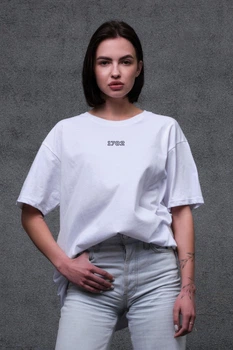 Жіноча Оверсайз Футболка З Принтом Without 1702 L/XL White