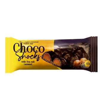 Вафлі Polus Choco-shocks із солоною карамеллю 45 г