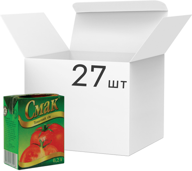 Упаковка соку Смак Томатний 0.2 л х 27 шт (4820001471526)