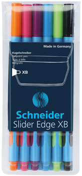 Набір кулькових ручок Schneider Slider Edge XB 6 шт (4004675084552)