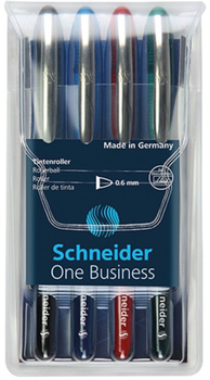 Набір кулькових ручок Schneider One Business 0.6 мм 4 шт (4004675099334)