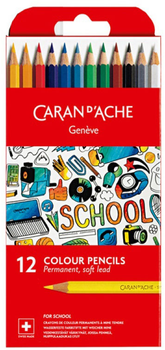 Набір кольорових олівців Caran d'Ache School Line 12 шт (7610186107078)