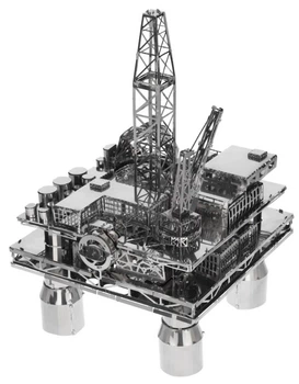 Коллекционная модель-конструктор Metal Time Treasure Finder Механическая нефтяная платформа (MT008)