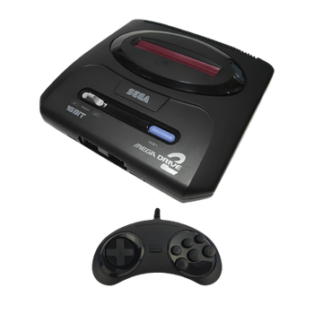 Набор Консоль Sega Mega Drive 2 HAA-2502 Japan Asia Black Б/У + Геймпад Проводной RMC MDSJ-6000