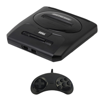 Набір Консоль Sega Mega Drive 2 MK-1631 Genesis USA Black Б/У + Геймпад Дротовий RMC MDSJ-6000