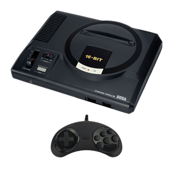 Набір Консоль Sega Mega Drive 1 16xx-xx Europe Black Б/У + Геймпад Дротовий RMC MD2 SJ-6000