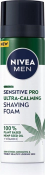 Pianka do golenia Nivea Men Sensitive Pro Ultra-Calming Shaving Foam z olejem z nasion konopnych 200 ml (5900017080598)