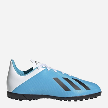 Dziecięce buty piłkarskie turfy chłopięce Adidas X 19.4 Tf J F35347 28.5 Błękitne (4061622932014)