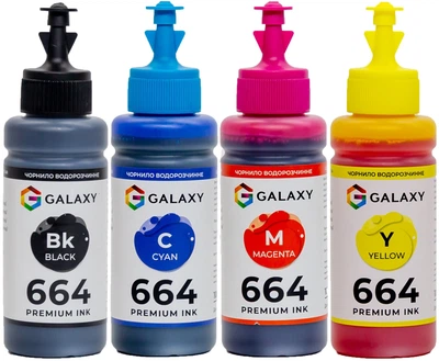 Комплект чернил Galaxy 664 для Epson (B/C/M/Y) 4x100ml (GAL-E664-4x100)