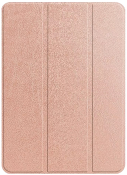 Etui z klapką iLike Tri-Fold Eco-Leather Stand Case do Samsung Galaxy Tab S9 FE Plus 12.4" Rose Gold (ILK-TRC-S14-RG)