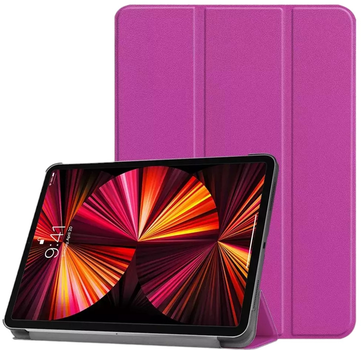 Etui z klapką iLike Tri-Fold Eco-Leather Stand Case do Samsung Galaxy Tab S9 Plus 12.4'' Purple (ILK-TRC-S11-PU)