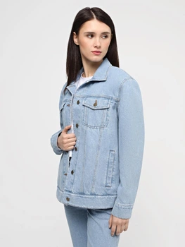 Джинсовая куртка на пуговицах A.G.N.A M/L голубая (AG-12001-LB)