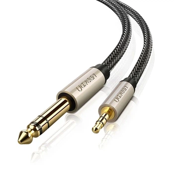 Кабель аудио Ugreen 3.5 мм TRS - 6.35 мм TS 1.5 м Black (AV127)