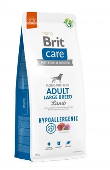 Сухой гипоаллергенный корм для собак крупных пород Brit Care Dog Hypoallergenic Adult Large Breed, с ягненком, 12 кг (8595602559077)