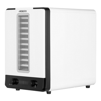 Сушилка для продуктов Ardesto 550Вт, поддонов - 10+1x3см, макс - 70°С, сетка для ягод, пластик, белая