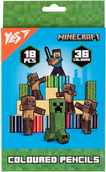 Олівці кольорові YES Minecraft Heroes 36 кольорів (5056574430847)