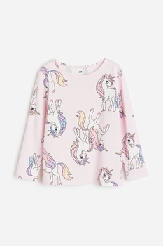 Реглан для девочки розовый Эдинороги H&M 134-140см (400095622)