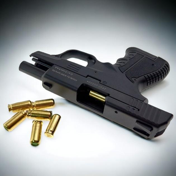 Стартовий шумовий пістолет Stalker M2906 Black +20 шт холостих набоїв (9 мм)