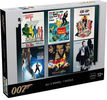 Пазл Winning Moves JAMES BOND 007 Actor Debut Poster 1000 pcs (5036905043106)