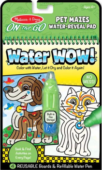 Kolorowanka wodna Melissa & Doug Water Wow Animal Labyrinths z długopisem (772194846)
