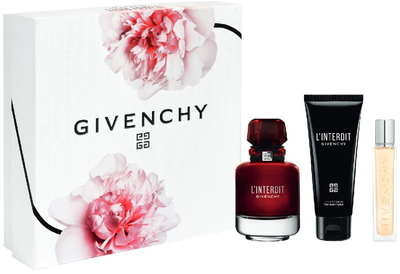 Набір для жінок Givenchy L'interdit Rouge Парфумована вода 80 мл + Молочко для тіла 75 мл + Парфумована вода 12.5 мл (3274872454019)