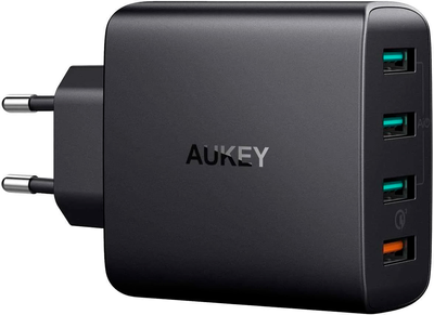 Зарядний пристрій AUKEY PA-T18 4 x USB Quick Charge 3.0 42W Black