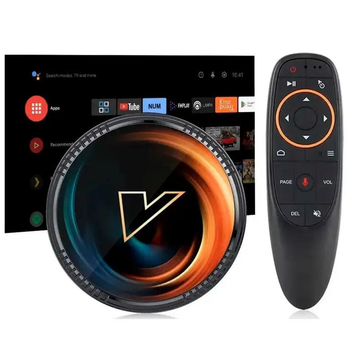 Смарт ТВ-приставка Vontar W2 ATV 4/32Gb на Android TV + g10s пульт з гіроскопом і голосовим пошуком 4K HDR