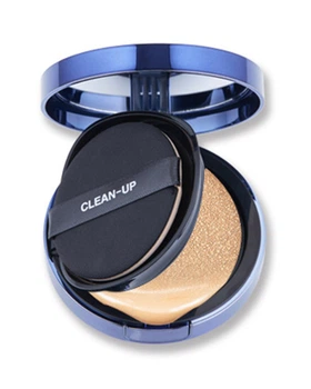 Инновационный кушон со сменным блоком (21 тон) CUskin Clean-Up Skinfit Cushionpact No.21 SPF 50+ PA+++ 15 г + 15 г