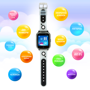 Детские телефон-часы Aura A100 Tracker/Wi-Fi Black (AUR-A100-B)