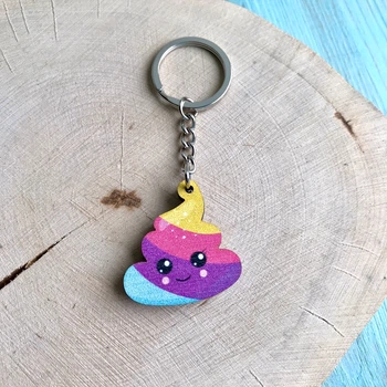 Деревянный брелок Craft Pins Сюрприз единорога (CU-00962)