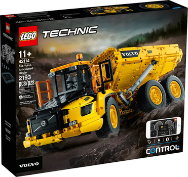 Zestaw klocków Lego Technic Wozidło przegubowe Volvo 6x6 2193 elementów (42114)