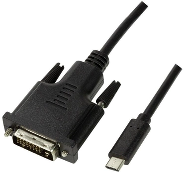 Кабель LogiLink USB-C - DVI 1.8 м Black (4052792050363)