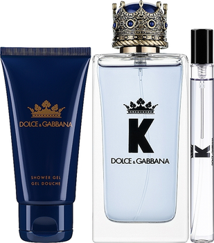 Набір для чоловіків Dolce & Gabbana K Парфумована вода 100 мл + 10 мл + Гель для душу 50 мл (8057971187126)