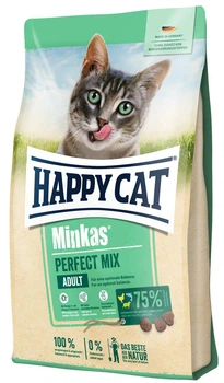 Сухой корм Happy Cat Minkas Perfect Mix 10 кг для взрослых кошек, c птицей, ягненком и рисом