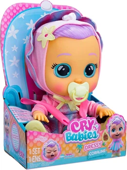 Интерактивная Кукла Плакса Каролина Cry Babies Dressy Coraline 908413 IMC Toys