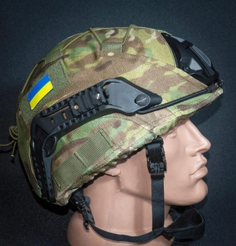 Кавер Кіраса с окном под консоль на военный шлем "ушастый" из кордуры мультикам XL 601-XL